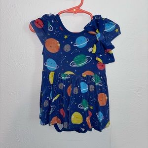 Little Sleepies Sleepy Galaxy Skater dress with bodysuit